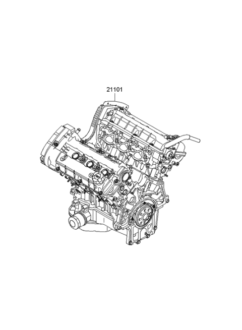 2007 Hyundai Santa Fe Sub Engine Assy Diagram 1