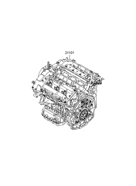 2007 Hyundai Santa Fe Sub Engine Assy Diagram 2