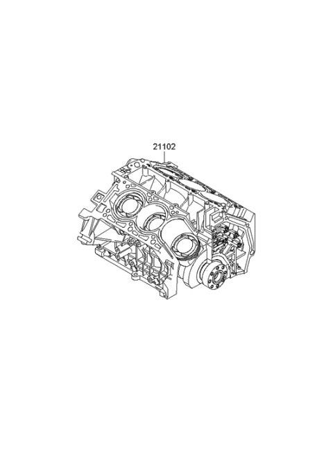 2008 Hyundai Santa Fe Short Engine Assy Diagram 2