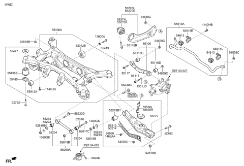 2016 Hyundai Tucson Arm Assembly-Rear Trailing Arm,RH Diagram for 55280-D3200