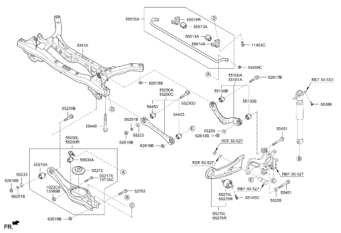 2018 Hyundai Ioniq Arm Assembly-Rear Trailing Arm,RH Diagram for 55280-G2000