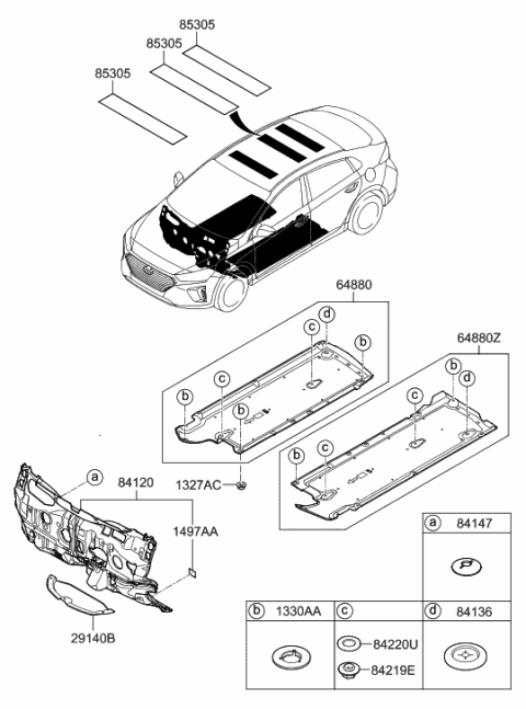 2018 Hyundai Ioniq Isolation Pad & Plug Diagram 2
