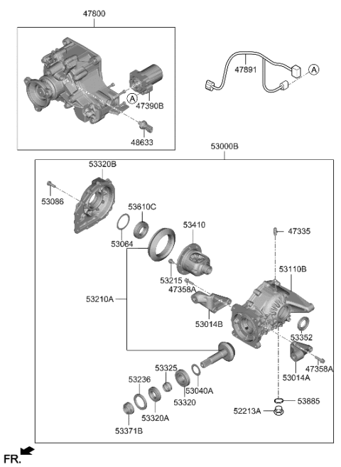 2023 Hyundai Tucson Rear Differential Diagram