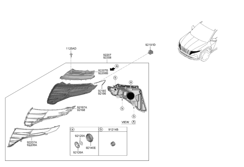 2006 Hyundai Elantra Lamp Assembly-Day Running Light,LH Diagram for 92207-CW010