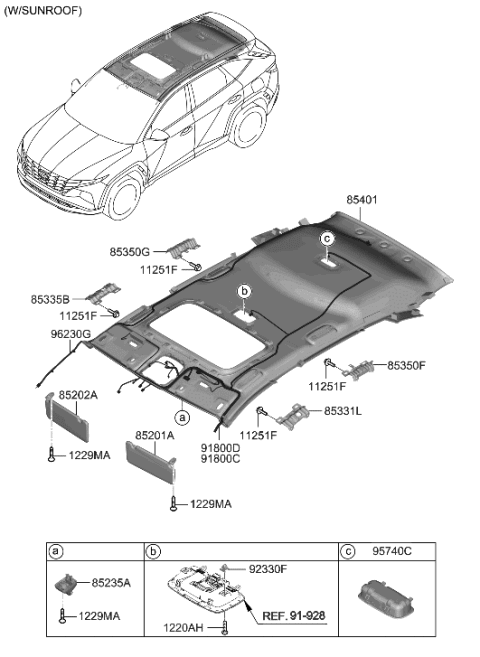 2023 Hyundai Tucson Bracket Assembly-Assist Handel MTG Diagram for 85432-CW000