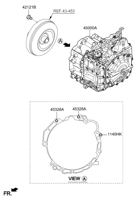 2022 Hyundai Tucson Transaxle Assy-Auto Diagram