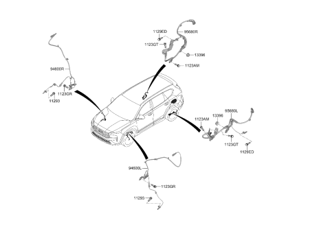 2021 Hyundai Santa Fe Hybrid Hydraulic Module Diagram