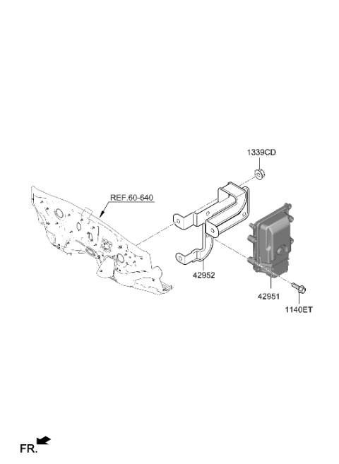 1998 Hyundai Elantra SBW Control Unit Diagram for 42951-3DTB0