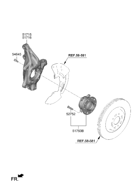 2023 Hyundai Santa Fe Hybrid Front Axle Diagram