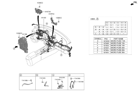 2021 Hyundai Elantra Wiring Assembly-Main Diagram for 91100-AB100
