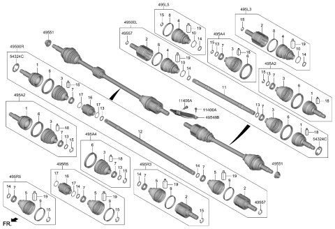 2022 Hyundai Elantra Drive Shaft (Front) Diagram