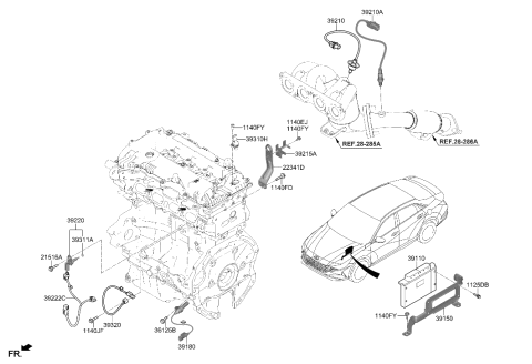 2023 Hyundai Elantra Electronic Control Diagram