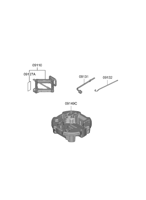 2023 Hyundai Elantra Case-Tool Diagram for 09149-AB000