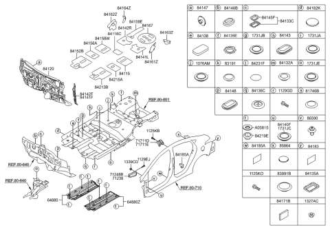 2014 Hyundai Elantra Plug-Dash Panel Diagram for 84191-2B010