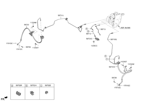 2023 Hyundai Genesis GV60 Brake Fluid Line Diagram 1