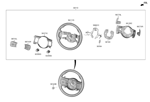 2023 Hyundai Genesis GV60 Steering Wheel Diagram