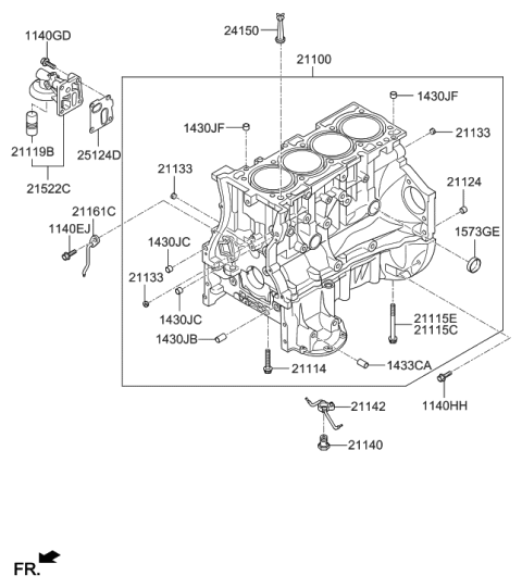 2008 Hyundai Genesis Coupe Cylinder Block Diagram 1