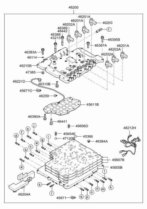2011 Hyundai Genesis Coupe Oil Filter Assembly Diagram for 46384-4C000