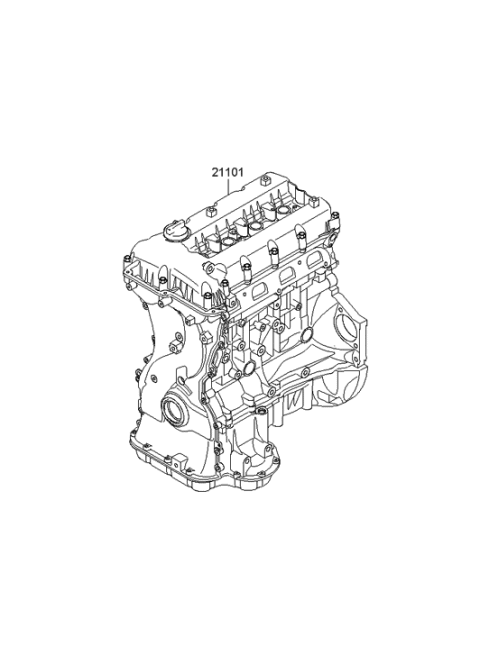2008 Hyundai Genesis Coupe Sub Engine Assy Diagram 1