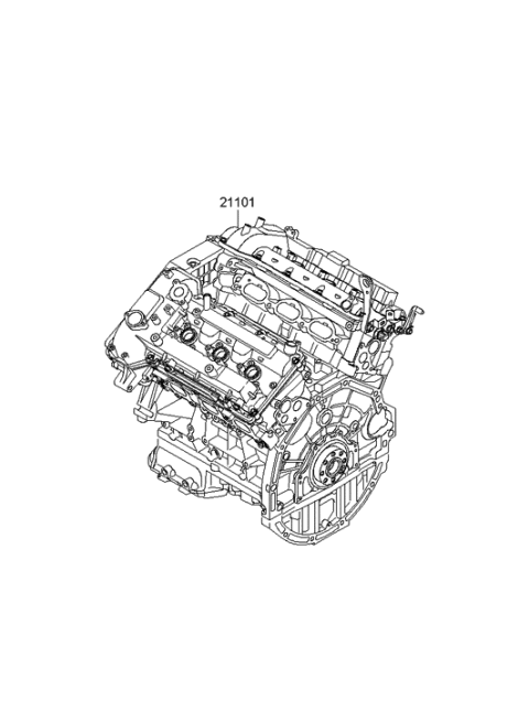 2012 Hyundai Genesis Coupe Sub Engine Assy Diagram 2