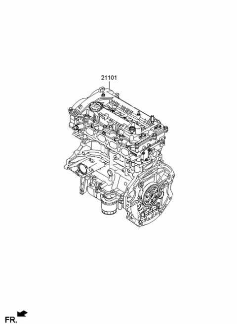 Sub Engine - 2013 Hyundai Elantra Korean made