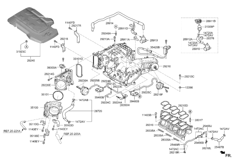 2015 Hyundai Genesis Intake Manifold Diagram 1