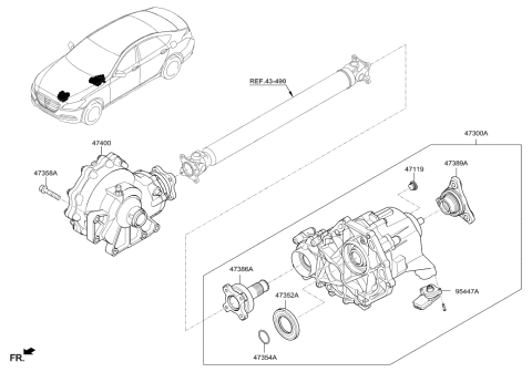 2014 Hyundai Genesis Transfer Assy Diagram 1