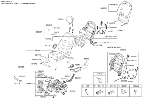 2015 Hyundai Genesis Relay Assembly-Power Diagram for 88197-B1000