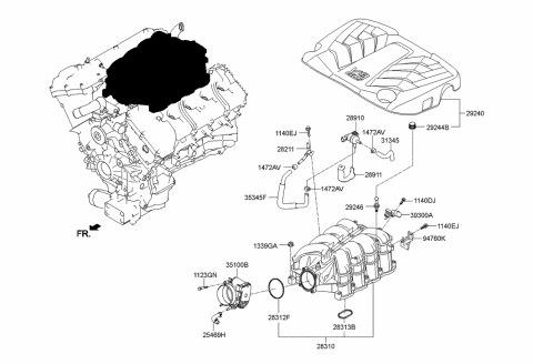 2015 Hyundai Genesis Intake Manifold Diagram