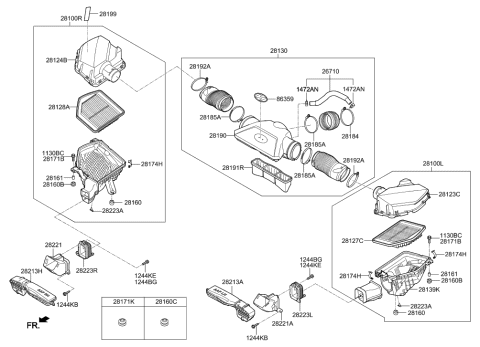2015 Hyundai Genesis Air Cleaner Diagram