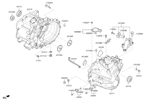 2015 Hyundai Veloster Guide-Oil,Output 1 Diagram for 43136-2A010