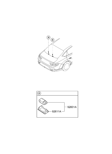 2023 Hyundai Genesis Electrified G80 License Plate & Interior Lamp Diagram