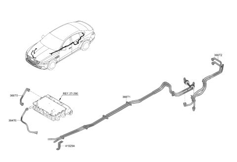 2023 Hyundai Genesis Electrified G80 TUBE ASSY-ICCU Diagram for 364T0-1XBA0