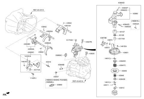 2018 Hyundai Elantra Gear Shift Control-Manual Diagram 3
