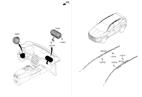 2023 Hyundai Tucson Air Bag System Diagram