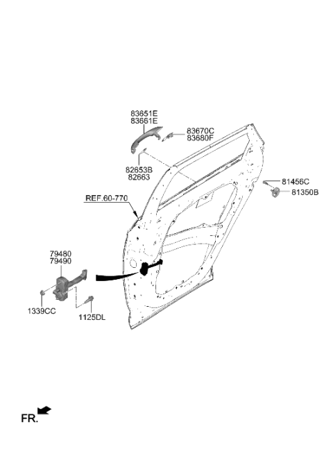 2023 Hyundai Tucson Hybrid Rear Door Locking Diagram