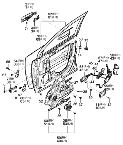 2006 Hyundai Entourage Striker Assembly-Door Diagram for 81350-4D000