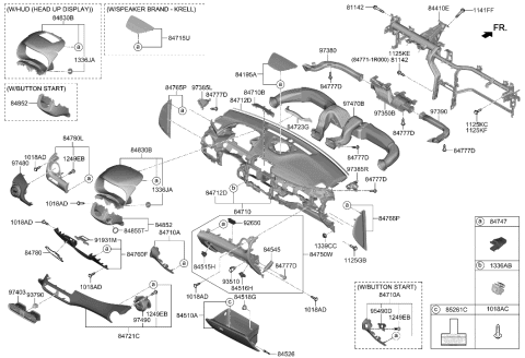 2020 Hyundai Kona Switch Assembly-Hazard Diagram for 93790-J9000-4X