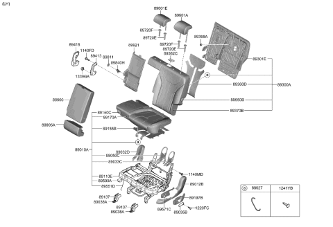 2023 Hyundai Santa Fe Hybrid 2nd Seat Diagram 2