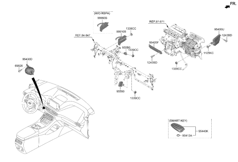 2000 Hyundai Elantra UNIT ASSY-IBU Diagram for 95400-CL972