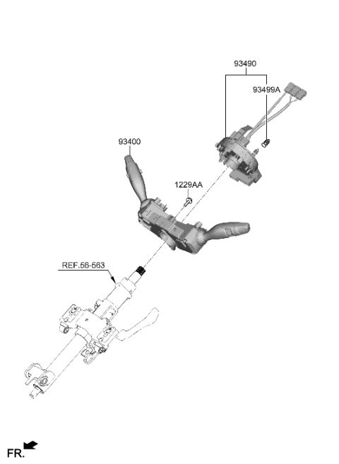 2023 Hyundai Santa Fe Hybrid Multifunction Switch Diagram