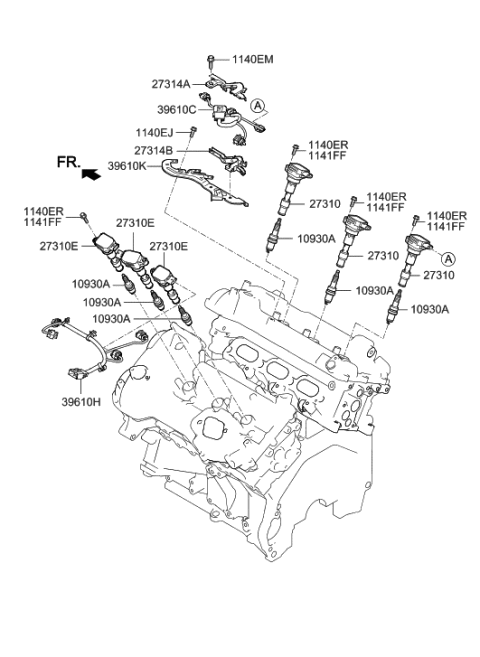 2020 Hyundai Genesis G80 Coil-Ignition Diagram for 27310-3L030