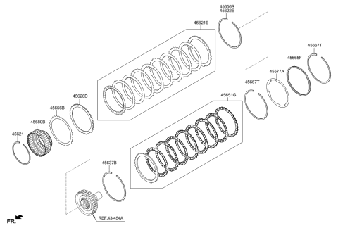 2020 Hyundai Genesis G80 Ring-Snap Diagram for 45656-4J000