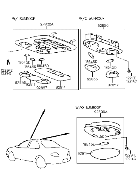 1998 Hyundai Elantra Room Lamp Diagram