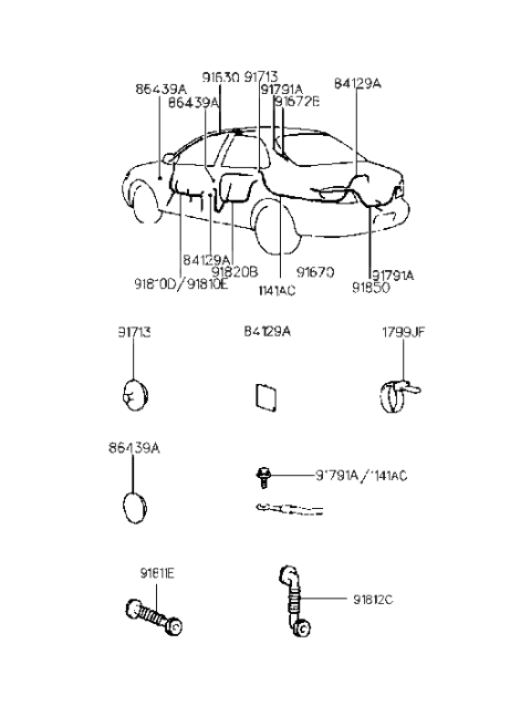 1995 Hyundai Elantra Miscellaneous Wiring Diagram