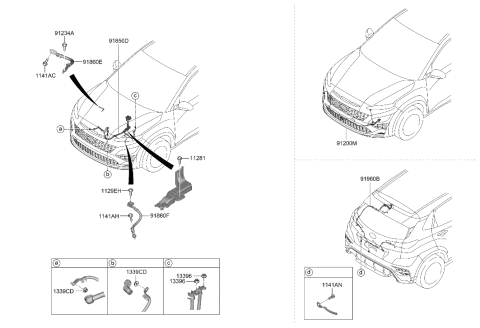 1995 Hyundai Elantra WIRING ASSY-BATTERY Diagram for 91850-I3020