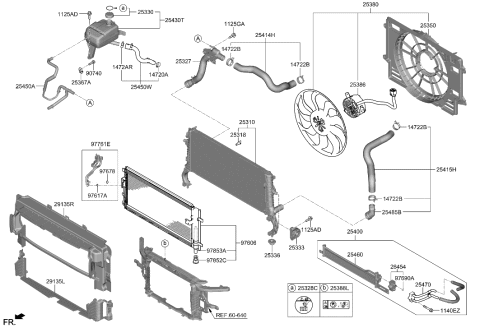 2022 Hyundai Kona N COOLER ASSY-T/M OIL Diagram for 25400-I3000