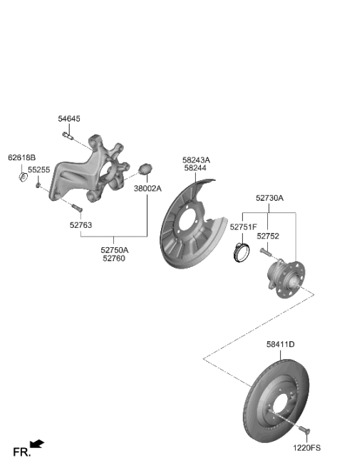 1994 Hyundai Elantra COVER-DUST RR,LH Diagram for 58243-I3000