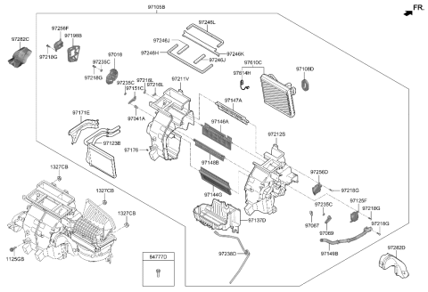 2023 Hyundai Kona N Heater System-Heater & Blower Diagram 1