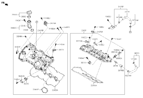 2022 Hyundai Genesis G70 Rocker Cover Diagram 2